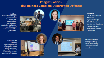 Poster for Celebrating aiM Trainees on completing their Dissertation Defenses